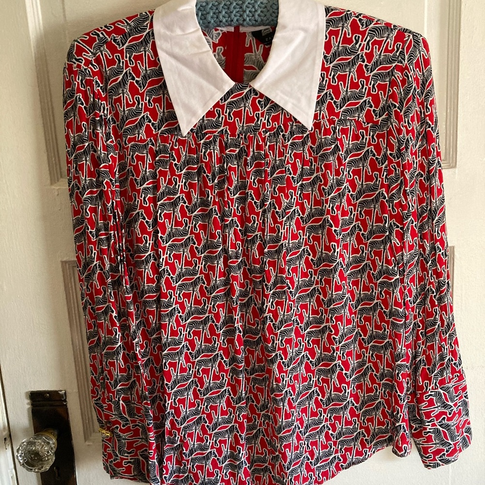 Zara zebra blouse